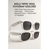 İlk El Grup Beyaz Yapay Zeka Akıllı Gözlük Çeviri Sesli Asistan Kamera Bağlantılı Premium - 1