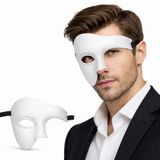İlk El Grup Beyaz Yarım Erkek Maske – Phantom Parti & Balo Maskesi