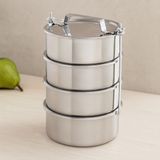 İlk El Grup Çelik Sefer Tası 14 cm - 4'lü Set (4.5 cm Derinlik) - Renkli