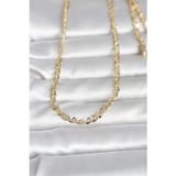 İlk El Grup Cm 14K Gold Renk Yassı Oval Zincirli Model 60 Cm Kadın Kolye - Tj-Bko10989