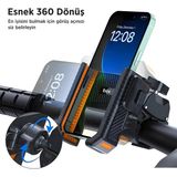 İlk El Grup Gidon Bağlantılı Bisiklet Motosiklet Için Esnek Abs 4-7.8″ Inç Telefon Tutucu 360° Dönebi - Renkli