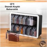 İlk El Grup Ieg™ 12'li Standlı Kaşıklı Baharatlık Seti