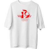 İlk El Grup Ieg™ 19 Mayıs Atatürk Temalı Gençlik ve Spor Bayramı Bisiklet Yaka T-Shirt - Beyaz