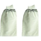 İlk El Grup Ieg™ 2 Adet Beyaz Banyo Hamam Kesesi Lastikli 25X17 cm - Renkli