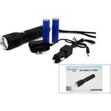 İlk El Grup Ieg™ 2ın1 Zoomlu El Feneri - Cob LED Fiş - Çakmak Şarjlı Metal Kasa 17CM 3000 Lumen () - 0,5