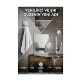 İlk El Grup Ieg™ 2'li Banyo ve Mutfak Askı Seti - SUS304 Lazer Kesim Çelik Ultra Güçlü Yapışkanlı Ask - 0 - 19 lt - Renkli