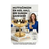 İlk El Grup Ieg™ 2'li Profesyonel Inox Gold Paslanmaz Çelik Ayaklı Dondurma ve Tatlı Sunum Kasesi Seti 723 - Renkli