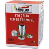 İlk El Grup Ieg™ 3lü Çelik Yemek Termosu Sefer Tası 2lt 10 Saat Sıcak - 12 Saat Soğuk Tutar
