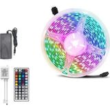 İlk El Grup Ieg™ 5 Metre Rgb LED Şerit Kumandalı 5050 Renk Değiştiren LED Strip - 1 m - Renkli