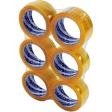 İlk El Grup Ieg™ 6 Adet Şeffaf Koli Bandı Güçlü Yapışkan Yüzey 40 mm 100 Metre Royaleks - Renkli