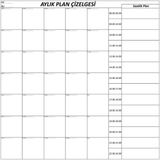 İlk El Grup Ieg™ Aylık Planlayıcı Manyetik Duvar Stickerı Takvim Plan Çizelgesi () - -- - 1