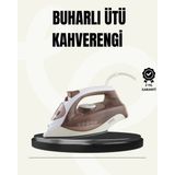 İlk El Grup Ieg™ Buharlı Ütü 2200W Seramik Taban 300 ml Kahverengi Dikey Ütüleme - Renkli