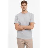 İlk El Grup Ieg™ Erkek Bisiklet Yaka Tişört Regular Kalıp Basic Pamuklu Günlük Kullanım T-Shirt - Gri - 2XL