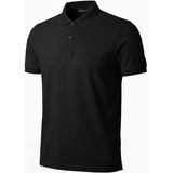 İlk El Grup Ieg™ Erkek Pike Kumaş Düğmeli Yaka Regular Fit Günlük Kısa Kol Tişört T-Shirt - Siyah - 2XL