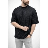 İlk El Grup Ieg™ Erkek Premium Tişört Osy Yumuşak Dokulu Yıkamalı Oversize T-Shirt - Siyah