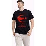 İlk El Grup Ieg™ Erkek Türkiye Ay Yıldız Baskılı Taraftar Forma T-Shirt - Siyah - 2XL