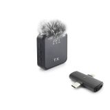 İlk El Grup ieg™ F15 Type-C + Lightning Kablosuz Yaka Mikrofonu - Siyah