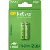 İlk El Grup Ieg™ Gp Recyko 650MAH Aaa Şarj Edilebilir Ince Kalem Pil 2'li Paket - 1 Adet
