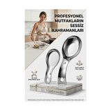İlk El Grup Ieg™ Inox Paslanmaz Çelik Kaşık & Kepçe Altlığı Seti (2 Adet, Büyük-Küçük Boy) 723141 - Renkli