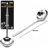 İlk El Grup Ieg™ Metal Servis Kepçesi - Krom Renk - 24.5 cm - Renkli