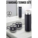 İlk El Grup Ieg™ Paslanmaz Çelik 3’lü Termos Seti Vakumlu ve 8 Saat Isı Koruma
