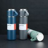İlk El Grup Ieg™ Paslanmaz Çelik Bardaklı Termos Seti 500 ml - Standart - Renkli - 1