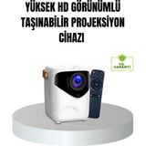 İlk El Grup Ieg™ Taşınabilir 1080P Hd Akıllı Projektör – 64GB Dahili Hafıza, 2gb Ram, Uzaktan Kumandal