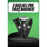 İlk El Grup Ieg™ Tıraş Makinesi 3 Başlıklı T Başlıklı Hassas Ciltlere Özel Saç Sakal Vücut Kulak ve