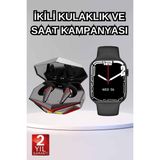 İlk El Grup Ikili Set Dev Kampanya Ucuz Kulaklık Ucuz Akıllı Saat Gürültü Önleyici Uzun Pil Ömrü - 35 - 48 mm - 1 - 01P-Pembe