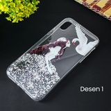 İlk El Grup iPhone X Xs 3D Diamond Elbise Şeffaf Silikon Kılıf