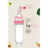 İlk El Grup Kaşıklı Mama Silikon Biberon Kız Bebek Besleyici