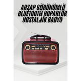 İlk El Grup Nostalji Radyo Bluetooth Hoparlör Usb-Sd Kart Giriş LED Fener Işıklı Bataryalı Pilli - 1