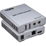 İlk El Grup PM-22508 60 Metre Kvm HDMI Extender CAT5E/CAT6 Klavye Fare ve Görüntü Uzatıcı Set - Renkli
