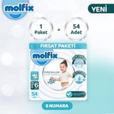 İlk El Grup Premium Bebek Bezi Ultra Fırsat Paketi 6 Beden 15+ kg 54 Adet - Renkli