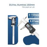İlk El Grup Profesyonel Dijital Kumpas 150Mm - Karbon Fiber Gövde, Hassas Lcd Ekran, İnç/Metrik Ölç�