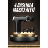 İlk El Grup Profesyonel Masaj Tabancası Sporcu Masaj Aleti 4 Başlıklı Şarjlı Titreşimli - Renkli