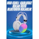 İlk El Grup Rgb Işıklı Yüksek Ses Kaliteli Kablosuz Kulak Üstü Bluetooth Kulaklık Ieg - 1