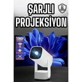 İlk El Grup Şarjlı Projeksiyon Oyun Sinema Projektörü 4K Hd Görüntü Kaliteli