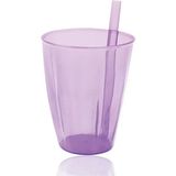İlk El Grup Şeffaf Pipetli Bardak -UR3132 - Renkli