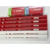 Ilk Kalemim- Faber-Castell Jumbo Ilk Kurşun Kalemim Seti - 4 - Kırmızı - Beyaz
