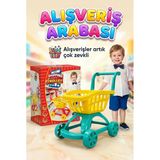 İlk Market Arabam - İttirmeli Eğitici Çocuk Alışveriş Ve Oyuncak Market Arabası