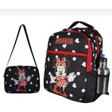 Ilk Okul Çantası 2'li Set Ilkokul Çantası Mickey Mouse Desenli Yüksek Kaliteli Okul Çantası - Siyah
