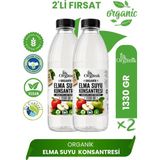 İlk Organik Organik Elma Suyu Konsantresi Ikili Fırsat 1330 gr X2 (Analizli) - 2 lt