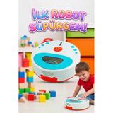 İlk Robot Süpürgem! Pilli Işıklı Sesli Hareket Eden Süpürme Özellikli Oyuncak Robot Süpürge