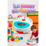 İlk Robot Süpürgem! Pilli Işıklı Süpürme Özellikli Hareket Eden Vakumlu Oyuncak Robot Süpürge