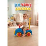 İlk Yarış Arabam 10 - 15 Kg Taşıma Kapasiteli Dayanıklı Binişli Ayıcık Süslemeli Oyuncak Araba
