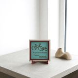 İlk Yol Arkadaşım Canım Babam Yazılı Modern Obje, Bisiklet Tasarımlı 10x10 cm Dekoratif Tasarım