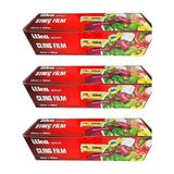 İlka 3 Paket 45 cm 500 mt Şeffaf Mutfak Rulo Streç Film Folyo
