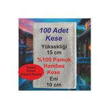 ilkadimbuklet 10x15 cm %100 Pamuk 100 Adet Ham Bez Kese – Doğal – Hediyelik, Lavanta, Sabun,