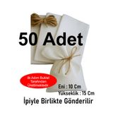 ilkadimbuklet 10x15 cm %100 Pamuk 50 Adet Ham Bez Kese – Doğal – Hediyelik, Lavanta, Sabun,